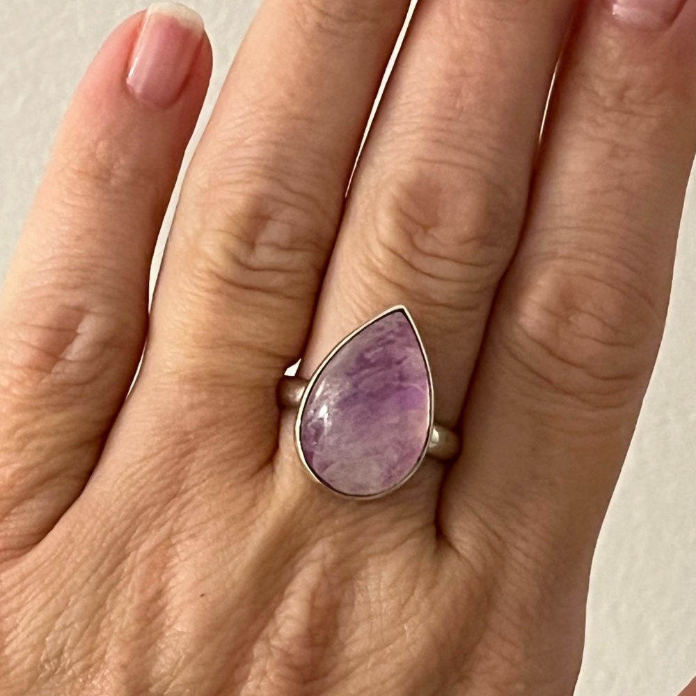 925 Solid Sterling Silver Pink Moonstone Gemstone… - image 6